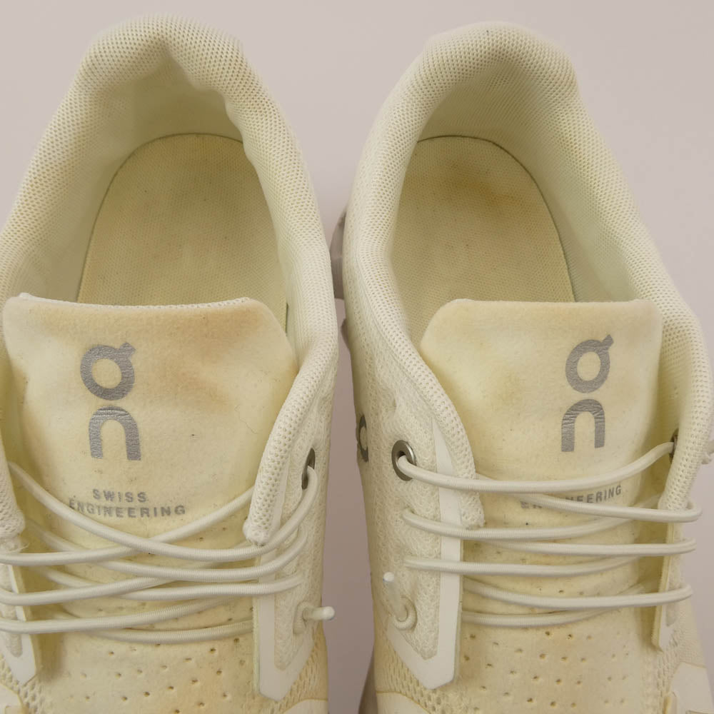 ON オン Cloud5 クラウド5 ローカット スニーカー ランニングシューズ ホワイト系 27.5cm【中古】