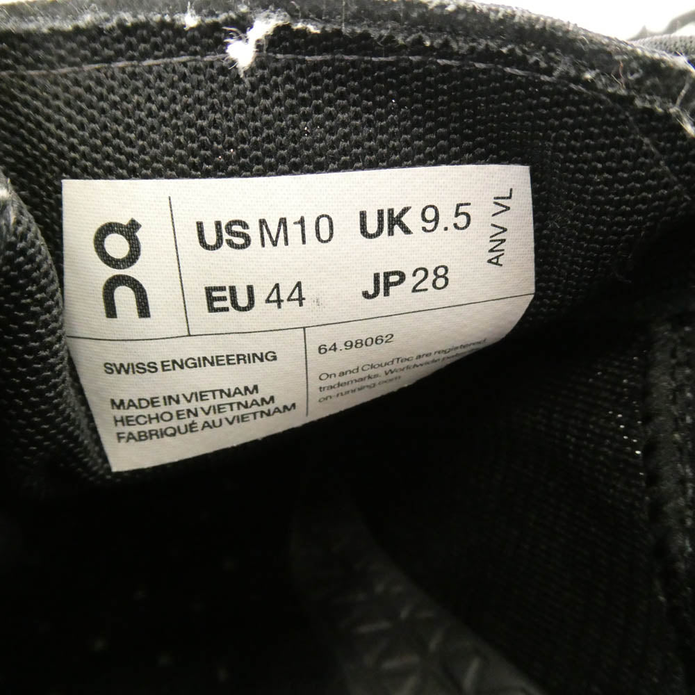 ON オン CLOUDVISTA クラウドビスタ ランニングシューズ ローカット スニーカー グレー系 28cm【中古】