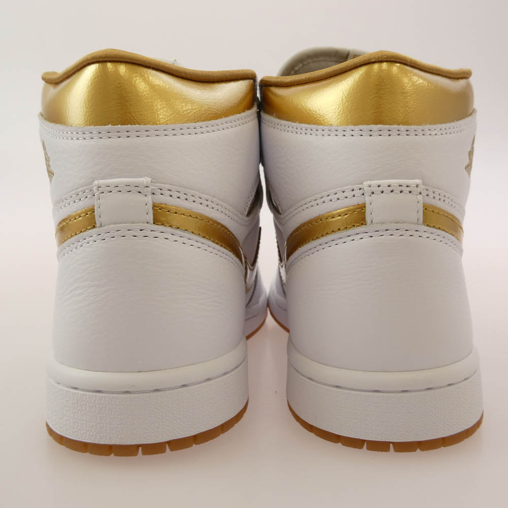 NIKE AIR JORDAN ナイキ ジョーダン FD2596-107 Women's Air Jordan 1 Retro High OG White and Gold AJ1 エアジョーダン ハイ ウィメンズ スニーカー ホワイト系 ゴールド系 23.5cm【新古品】【未使用】【中古】