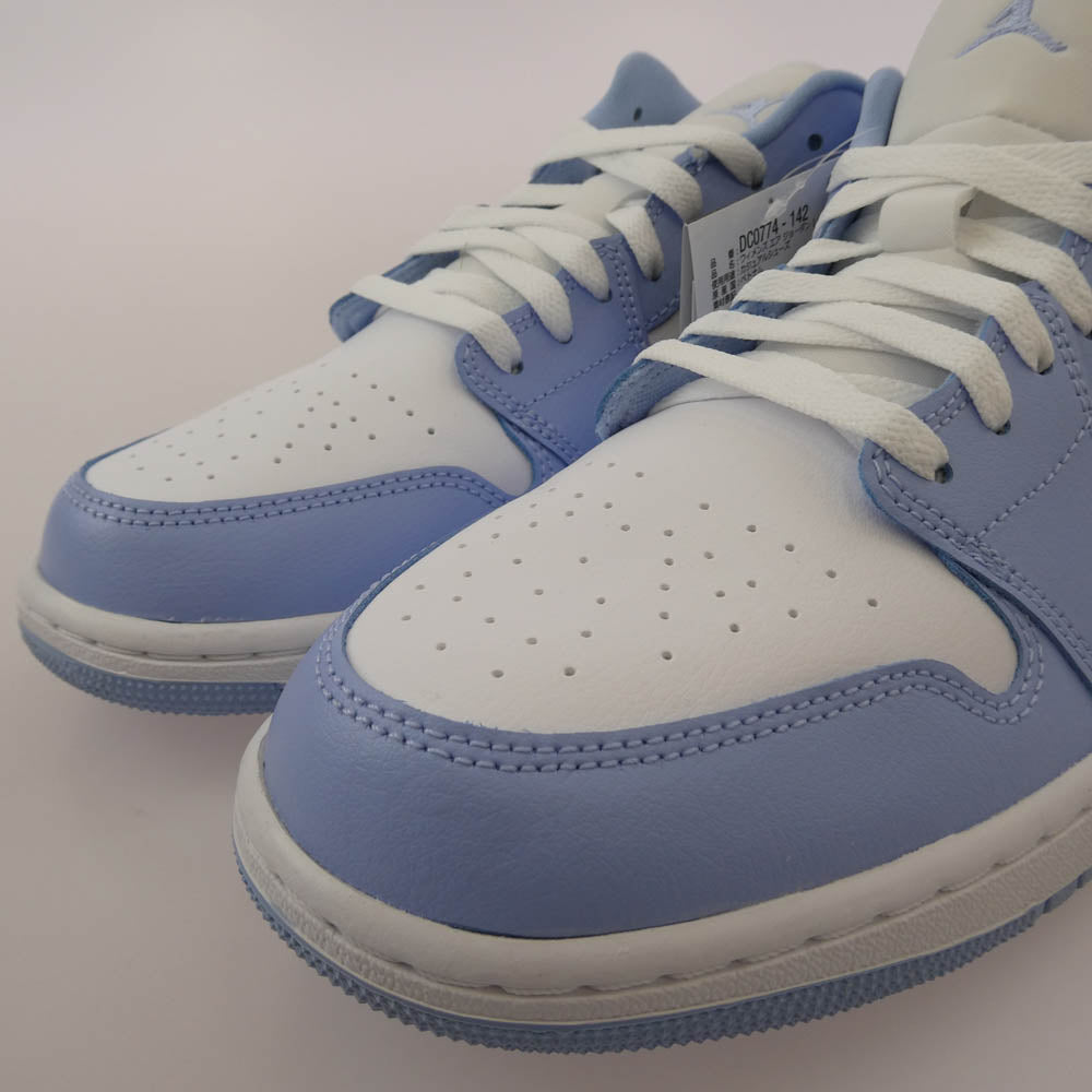 NIKE ナイキ DC0774-142 WMNS AIR JORDAN 1 LOW WHITE ICE BLUE AJ1 ウィメンズ エアジョーダン ローカット スニーカー ライトブルー系 29cm【極上美品】【中古】