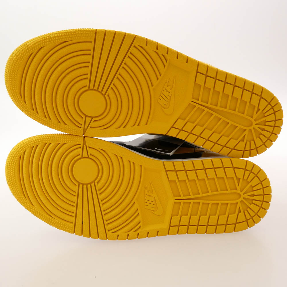 NIKE ナイキ 553558-072 AIR JORDAN1 LOW AJ1 エアジョーダン ローカット スニーカー ブラック系 イエロー系 28cm【極上美品】【中古】