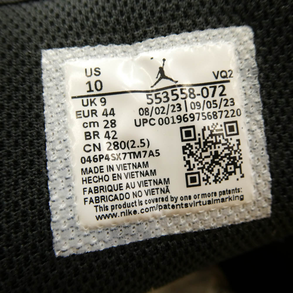 NIKE ナイキ 553558-072 AIR JORDAN1 LOW AJ1 エアジョーダン ローカット スニーカー ブラック系 イエロー系 28cm【極上美品】【中古】