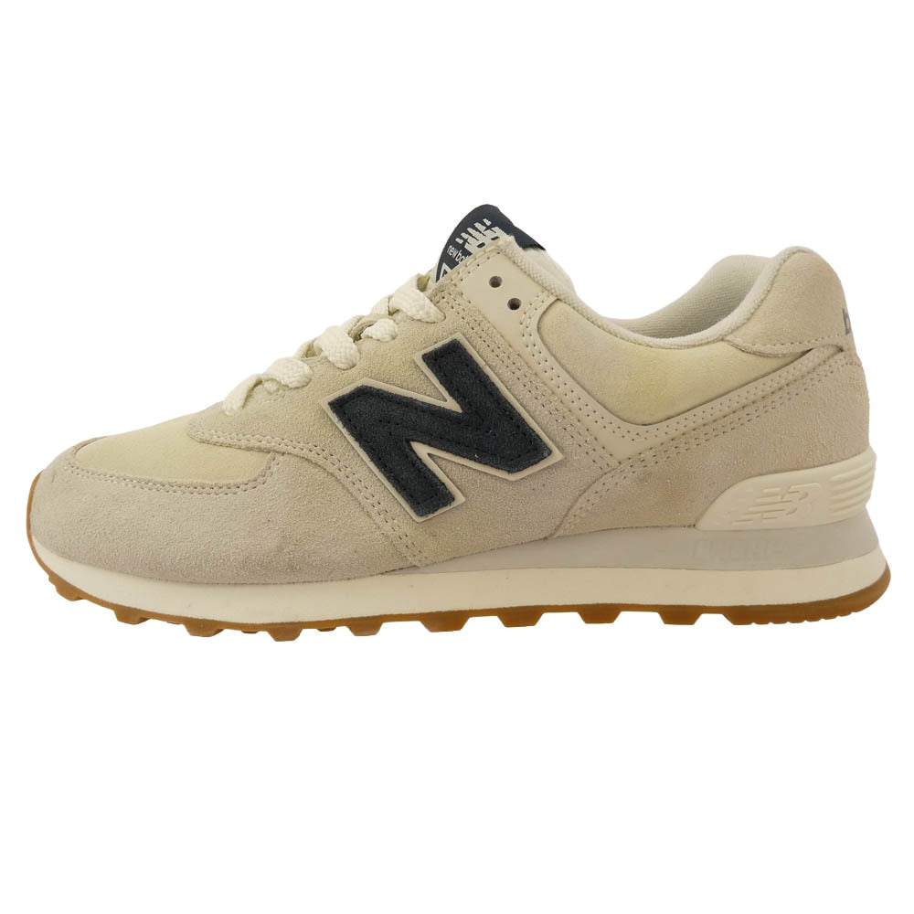 NEW BALANCE ニューバランス U574NGB スエード ローカット スニーカー ホワイト系 26cm【中古】