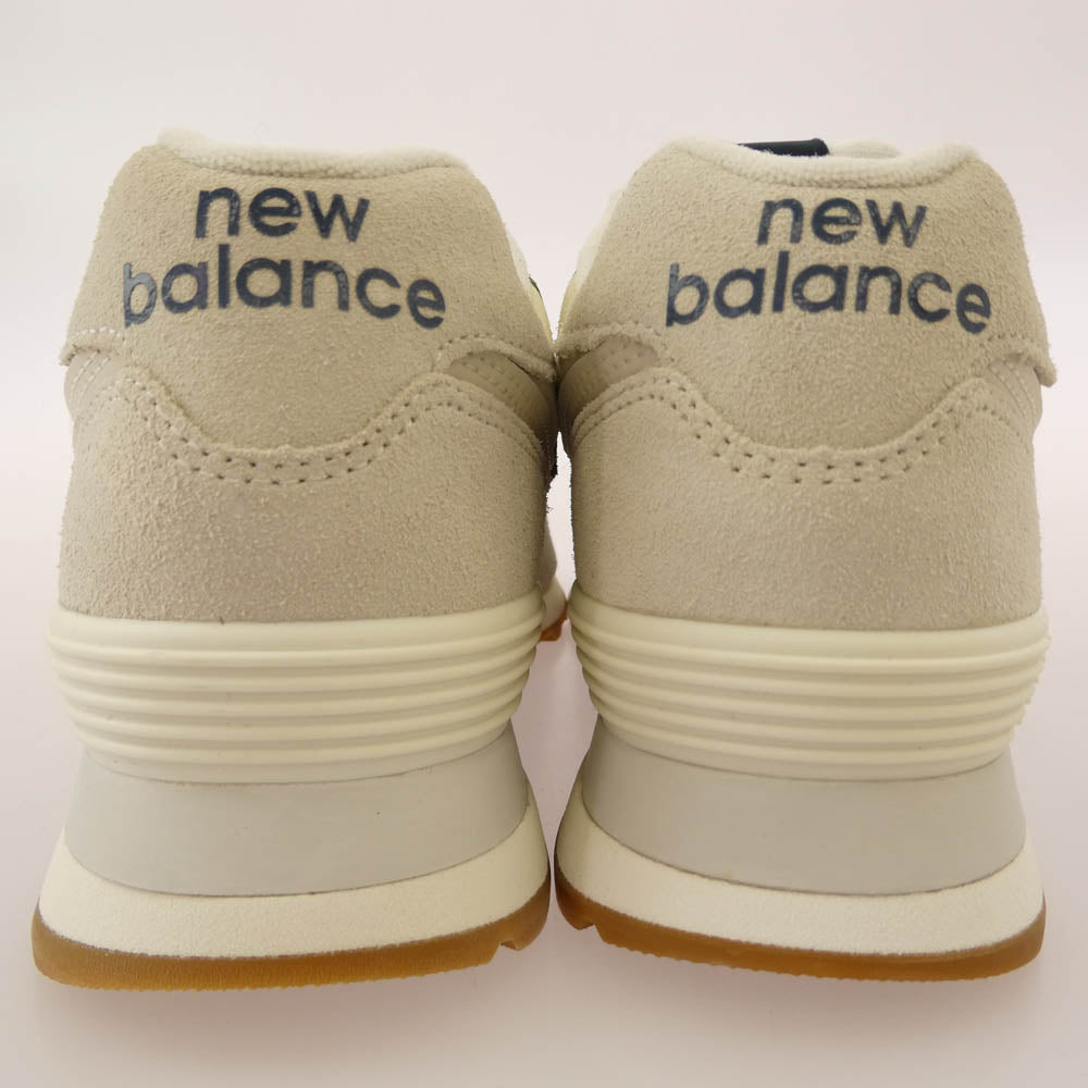 NEW BALANCE ニューバランス U574NGB スエード ローカット スニーカー ホワイト系 26cm【中古】