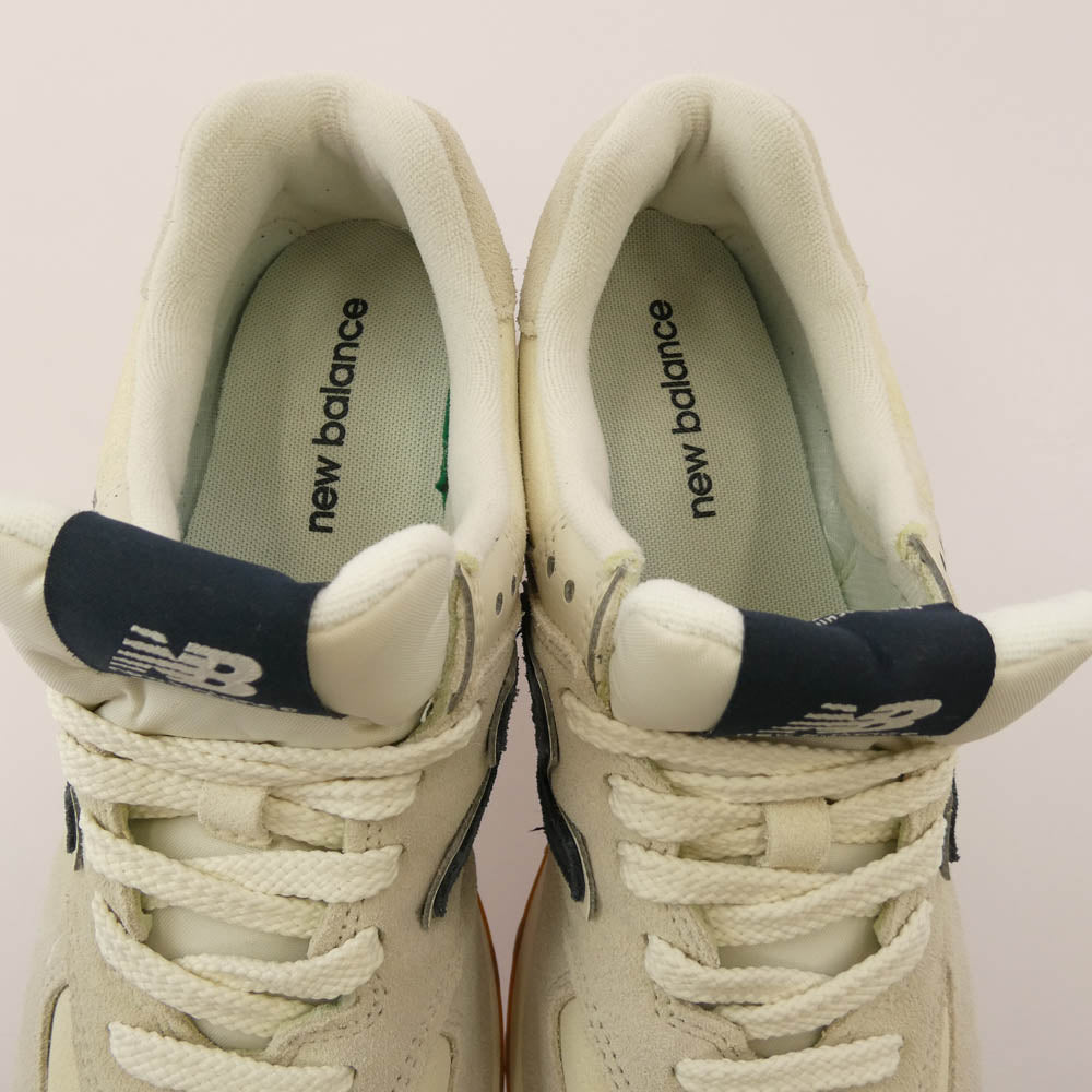 NEW BALANCE ニューバランス U574NGB スエード ローカット スニーカー ホワイト系 26cm【中古】