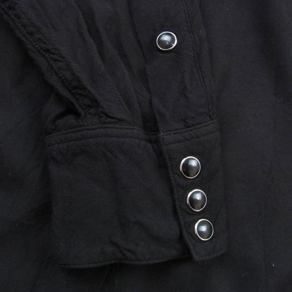COMOLI コモリ 25SS B01-02003 レーヨン ウエスタン シャツ ブラック系 2【中古】