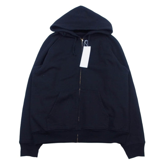 COMOLI コモリ 25SS B01-05001 コットン裏毛ジップパーカー ブラック系 3【中古】