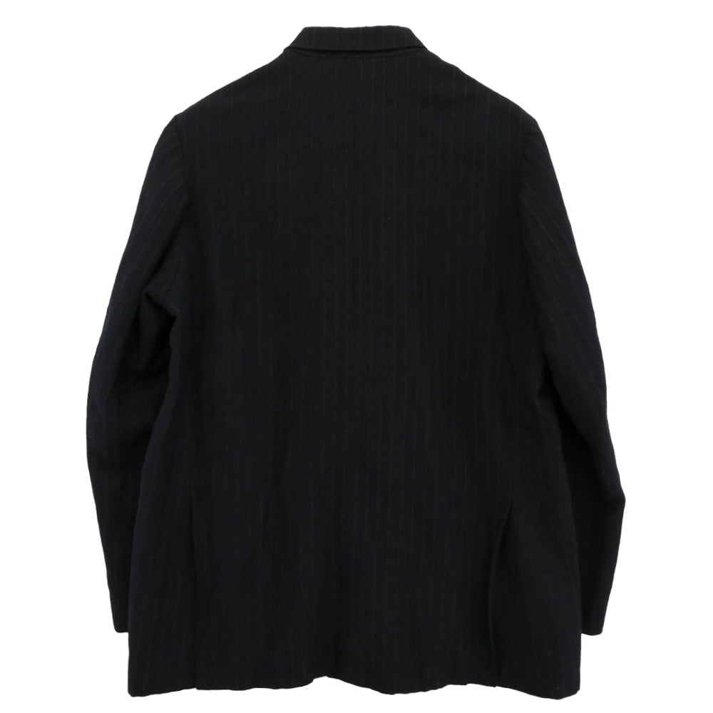 A.PRESSE アプレッセ 21AW 21AAP-01-07M Double Breasted Jacket ウールリネン ストライプ ダブルブレスト ジャケット ブラック系 2【中古】