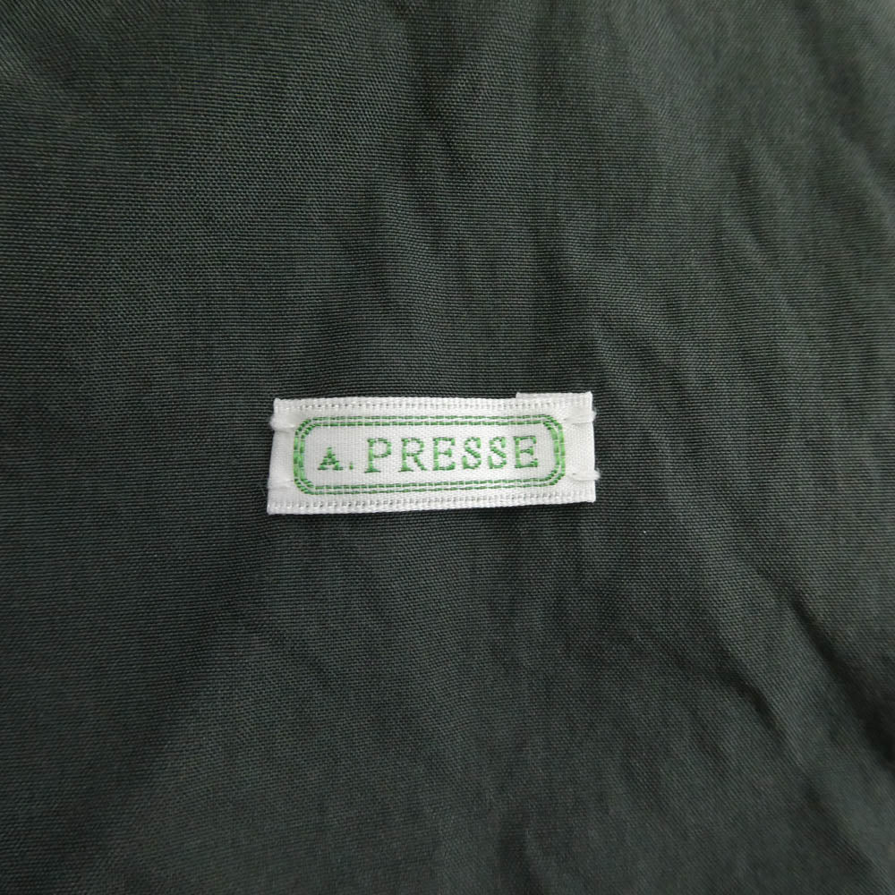A.PRESSE アプレッセ 25SS 25SAP-01-13H Silk Taffeta M-65 Fishtail Parka シルクタフタ フィッシュテール パーカ モッズコート カーキ系 2【中古】