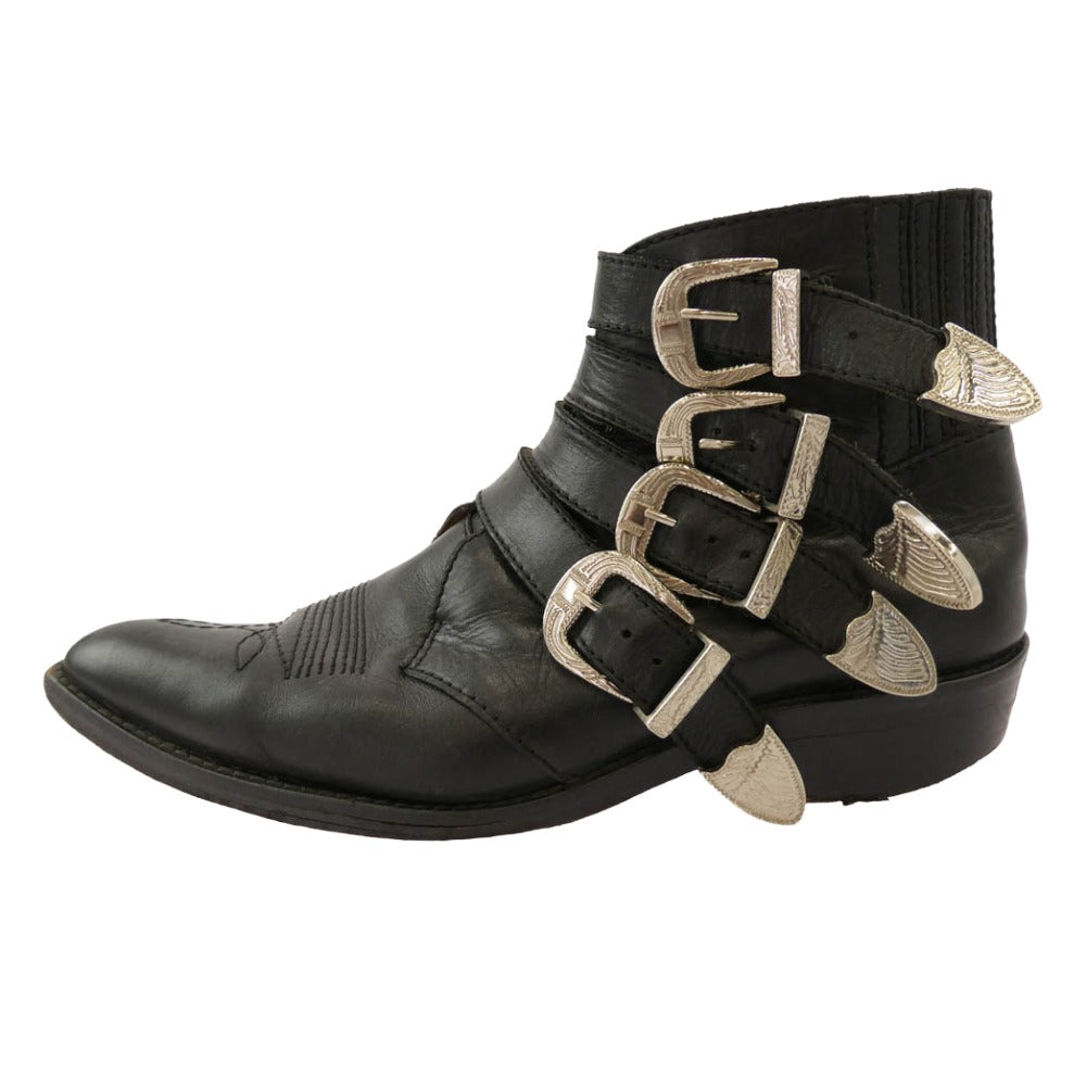 TOGA トーガ VIRILIS ビリリース BALACK LEATHER SILVER BUCKLES
