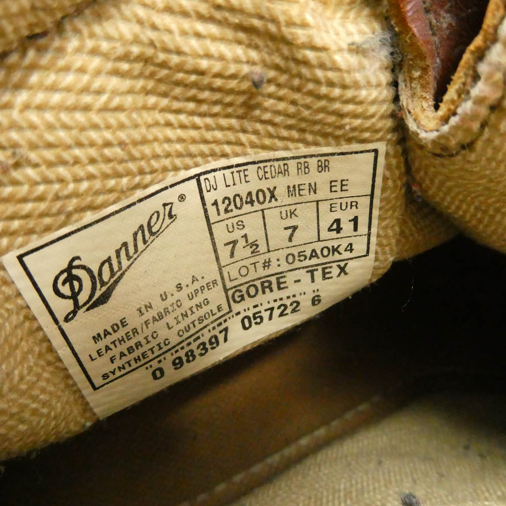 Danner ダナー 12040X USA製 DANNER LIGHT Ⅱ CEDAR RAINBOW ダナーライト ブーツ ブラウン系 US7.5EE【中古】