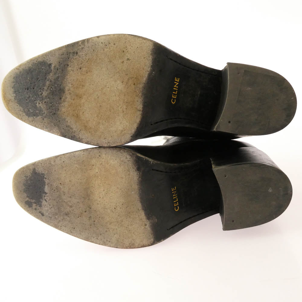 CELINE セリーヌ ジョッパー ベルテッド ショートブーツ ブラック系 36【中古】