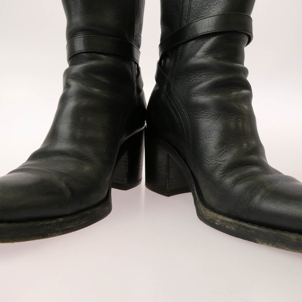 CELINE セリーヌ ジョッパー ベルテッド ショートブーツ ブラック系 36【中古】