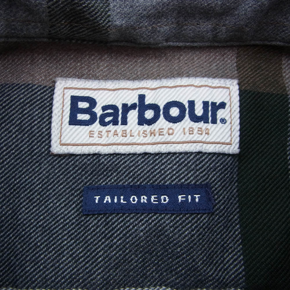 Barbour バブアー 長袖 チェック シャツ ブラウン系 S【中古】