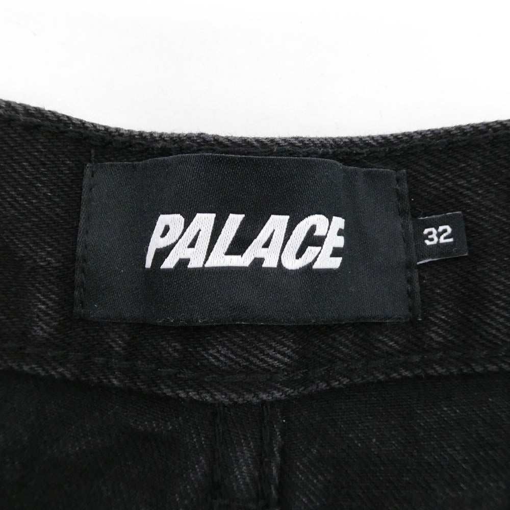 PALACE パレス 25SS P90 BAGGY JEAN PATCH UP バギー ジーンズ パッチ アップ デニム パンツ ブラック系 32【中古】
