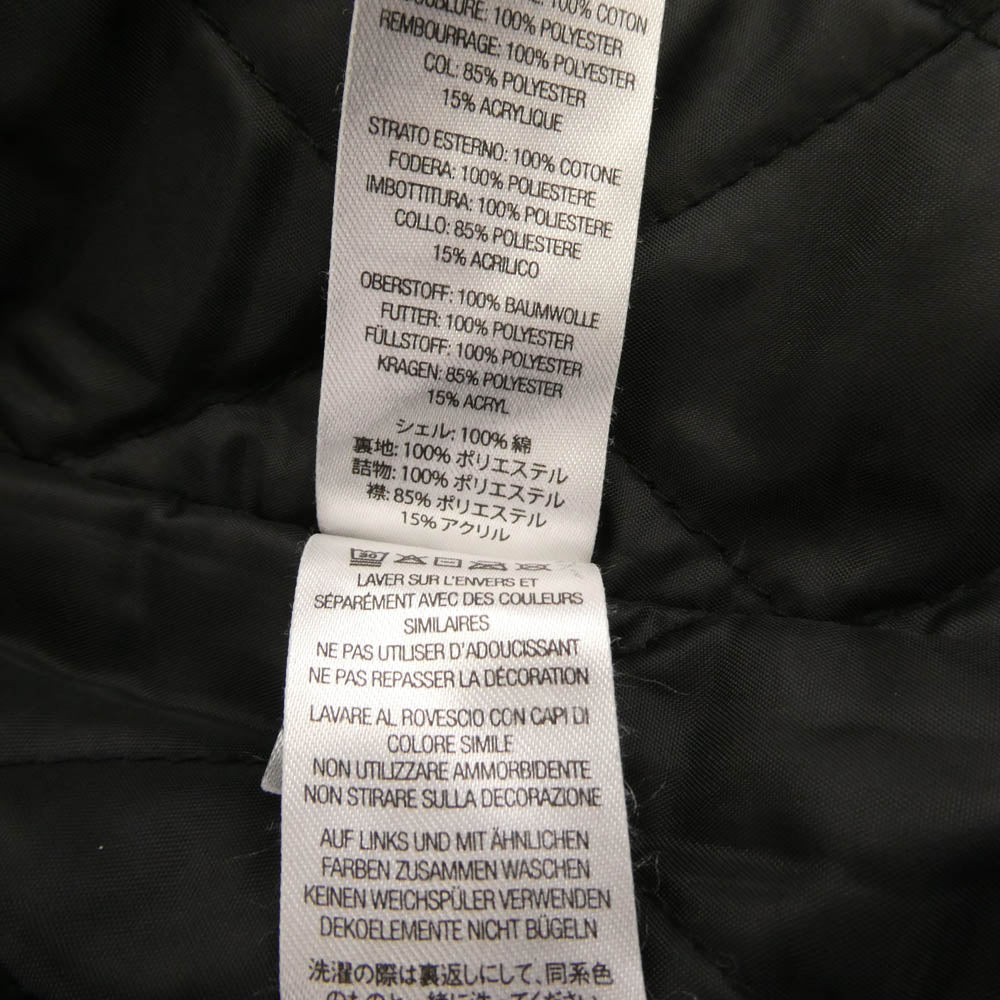 Supreme シュプリーム 21AW Faux Fur Collar Flannel Shirt フェイクファー カラー フランネル シャツ 裏地キルティング ロゴ刺繍 ブラック系 グレー系 L【中古】