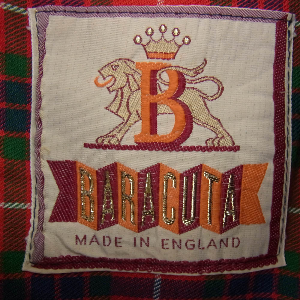 BARACUTA バラクータ イングランド製 G9 裏地チェック スウィングトップ ブルゾン ジャケット ネイビー系 サイズ表記無【中古】
