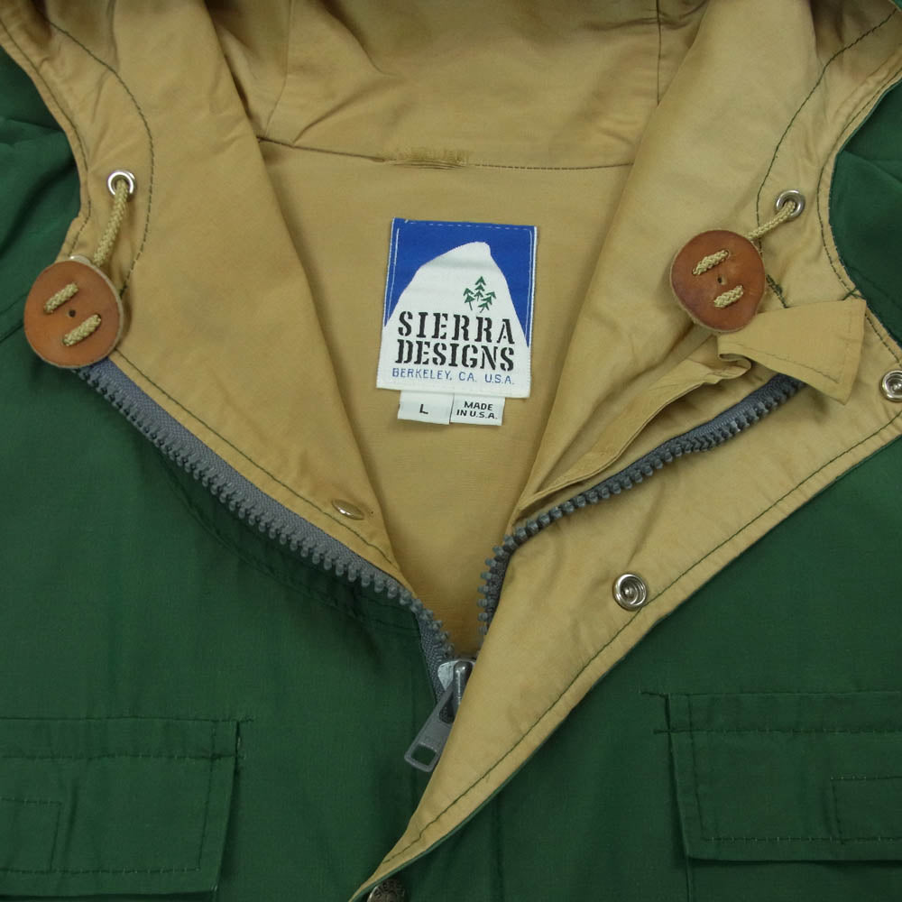 SIERRA DESIGNS シエラデザイン USA製 90s 3本木タグ 60/40 Mountain Parka マウンテンパーカ ジャケット グリーン系 L【中古】