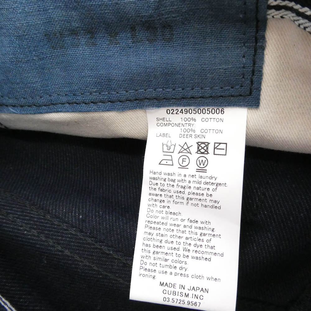 VISVIM ビズビム 0224905005006 ICT SOCIAL SCULPTURE 19 CMYK UNWSD N.D. ソーシャル スカルプチャー アンウォッシュド デニム パンツ インディゴブルー系 W-32 L-30【中古】
