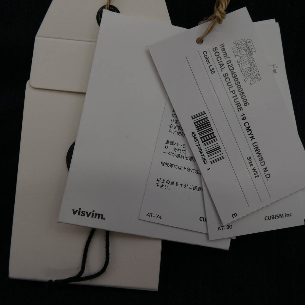 VISVIM ビズビム 0224905005006 ICT SOCIAL SCULPTURE 19 CMYK UNWSD N.D. ソーシャル スカルプチャー アンウォッシュド デニム パンツ インディゴブルー系 W-32 L-30【中古】