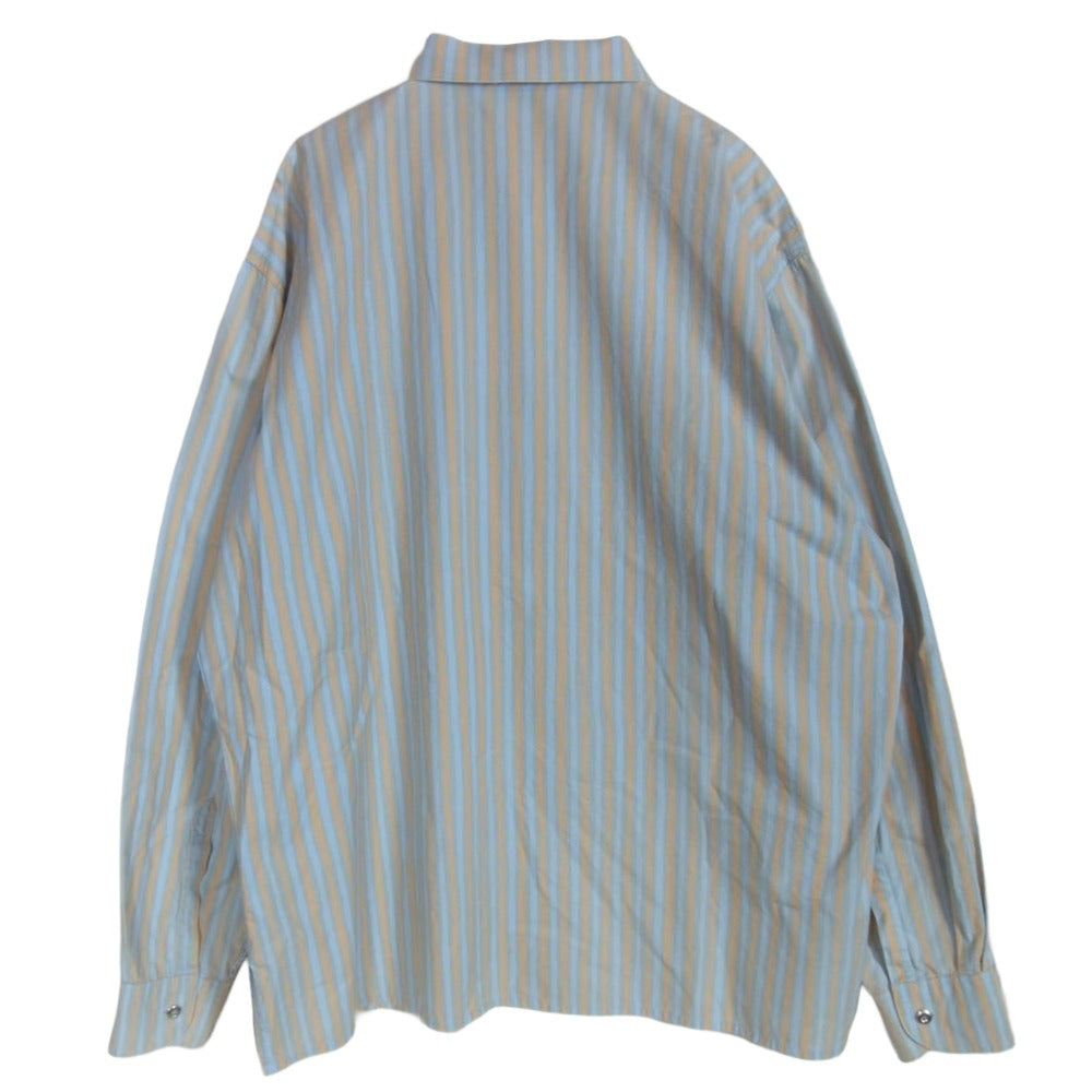 marimekko マリメッコ Piccolo Jokapoika ピッコロ ヨカポイカ 長袖 ストライプ シャツ ライトブルー系 M【中古】