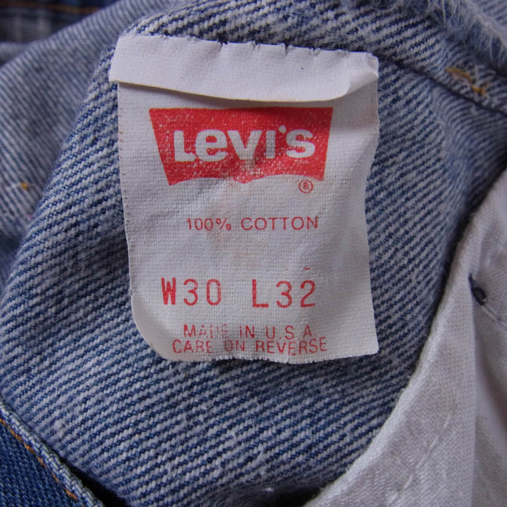 Levi's リーバイス 90s USA製 501 レギュラー smalle 裏刻印552 ボタンフライ デニム パンツ インディゴブルー系 W30/L32【中古】