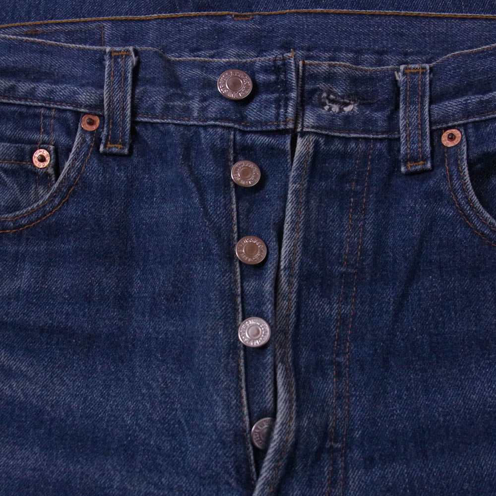 Levi's リーバイス 90s USA製 501 レギュラー smalle 裏刻印552 ボタンフライ デニム パンツ インディゴブルー系 W30/L32【中古】