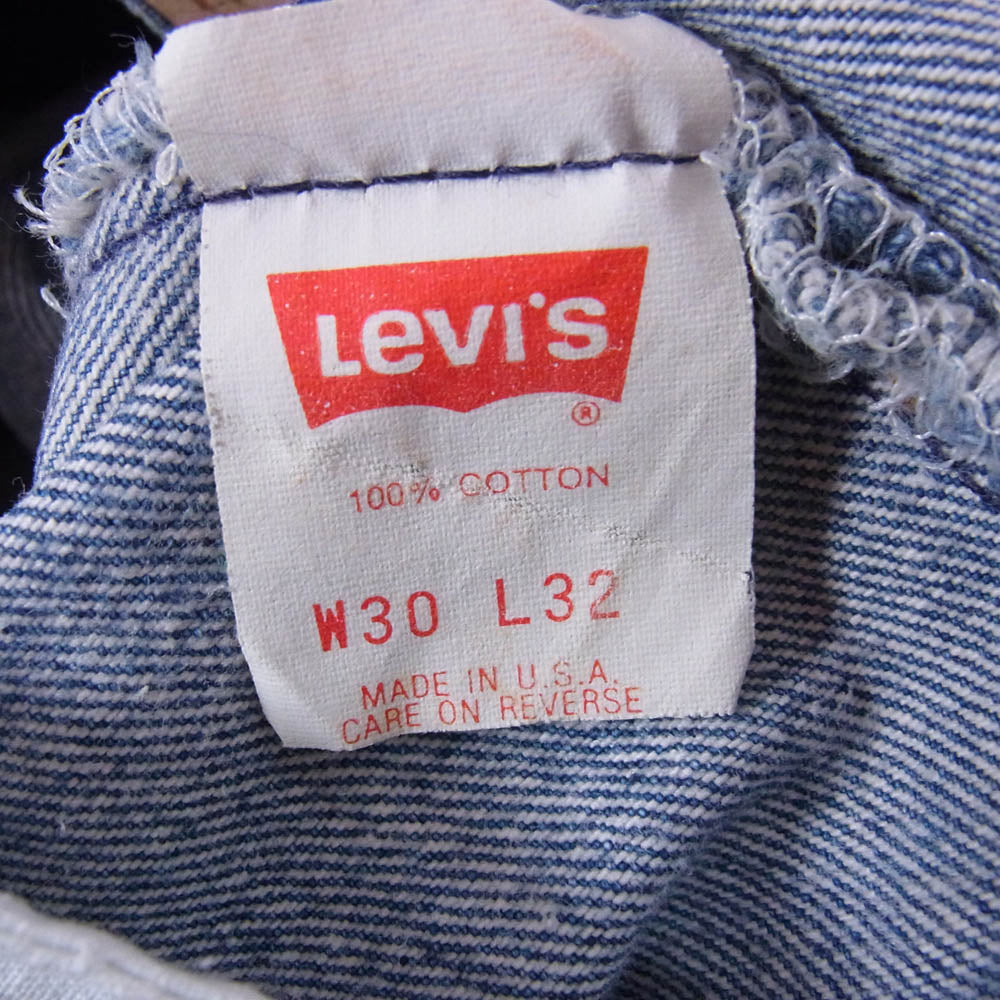 Levi's リーバイス 90s USA製 501 レギュラー smalle 裏刻印546 ボタンフライ デニム パンツ インディゴブルー系 W30/L32【中古】