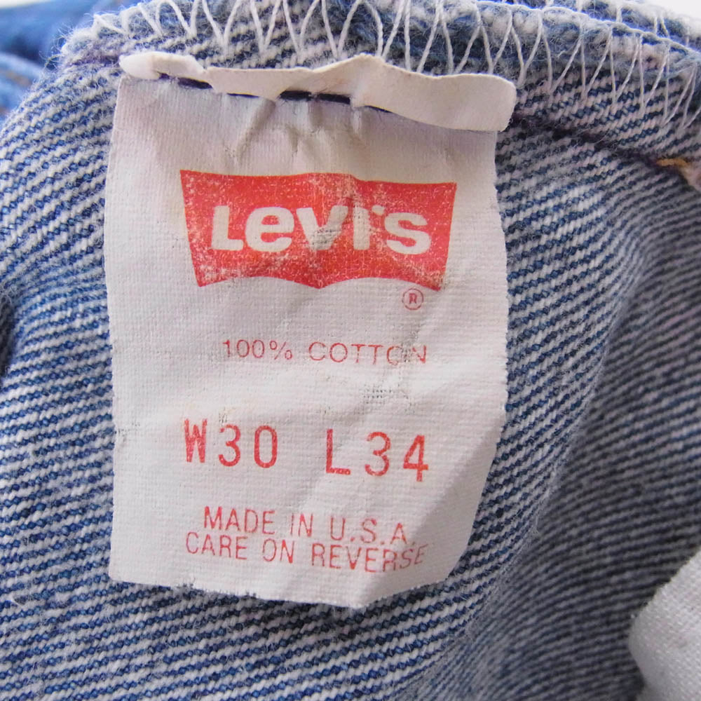Levi's リーバイス 80s 90s USA製 501 レギュラー smalle 裏刻印524 ボタンフライ デニム パンツ インディゴブルー系 W30/L34【中古】