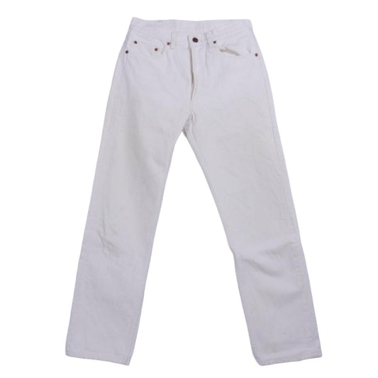 Levi's リーバイス 90s 501 ホワイトデニム サークルR 裏刻印552 ボタンフライ デニム パンツ ホワイト系 W30/L30【中古】