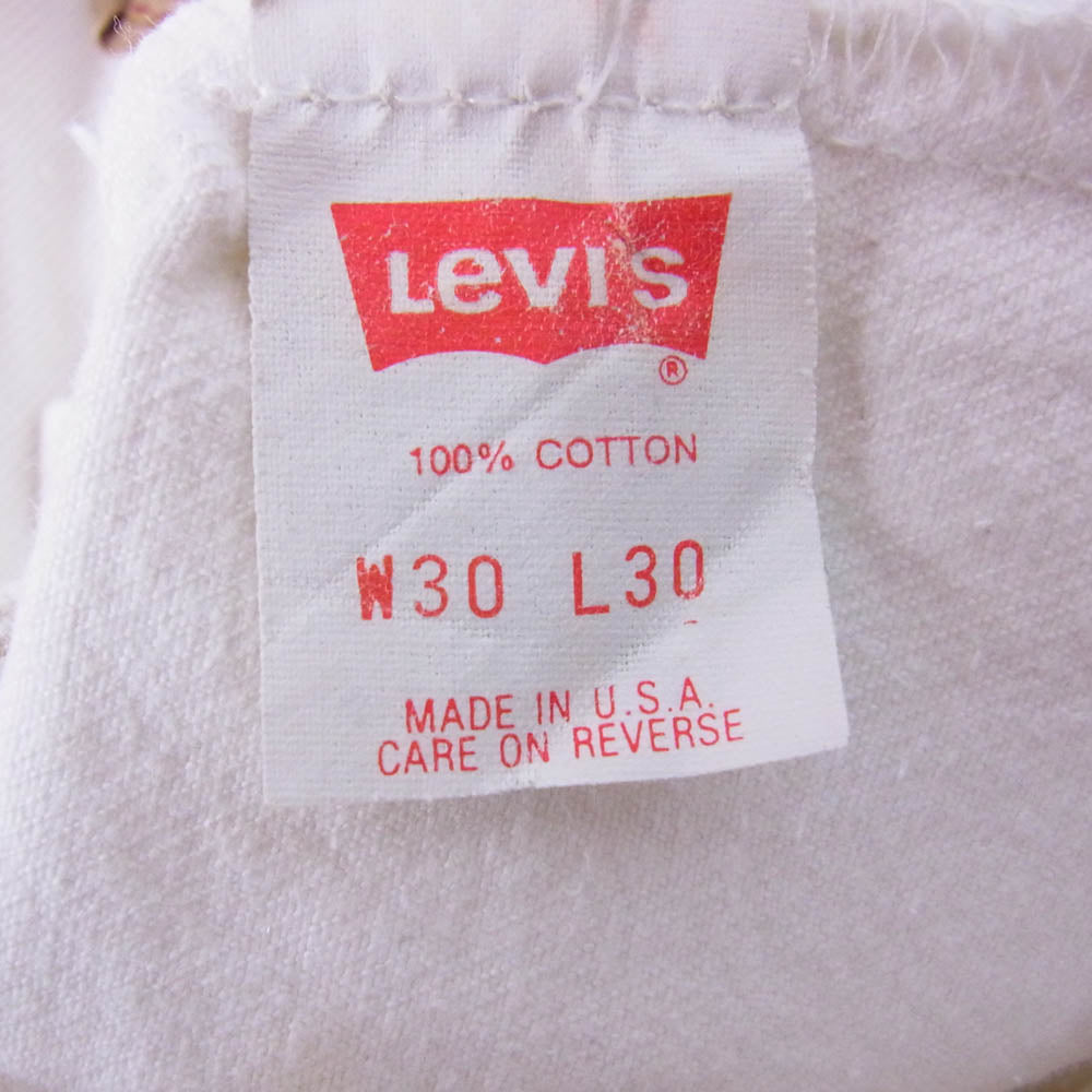 Levi's リーバイス 90s 501 ホワイトデニム サークルR 裏刻印552 ボタンフライ デニム パンツ ホワイト系 W30/L30【中古】