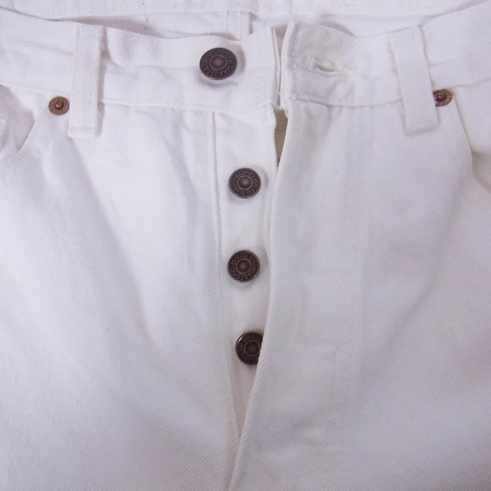 Levi's リーバイス 90s 501 ホワイトデニム サークルR 裏刻印552 ボタンフライ デニム パンツ ホワイト系 W30/L30【中古】