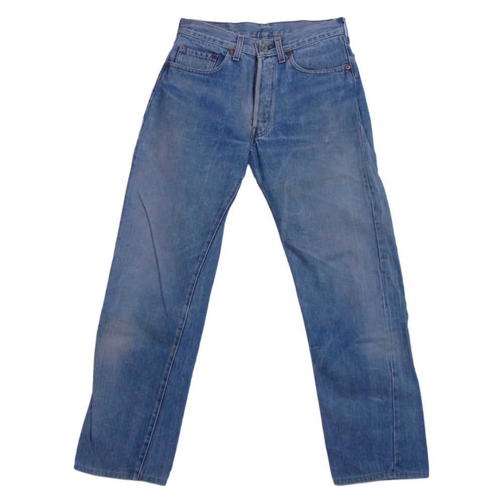 Levi's リーバイス 80s 501 赤耳 smalle 裏刻印555 USA製 バレンシア工場 ボタンフライ デニム パンツ ライトブルー系 W30/L30【中古】