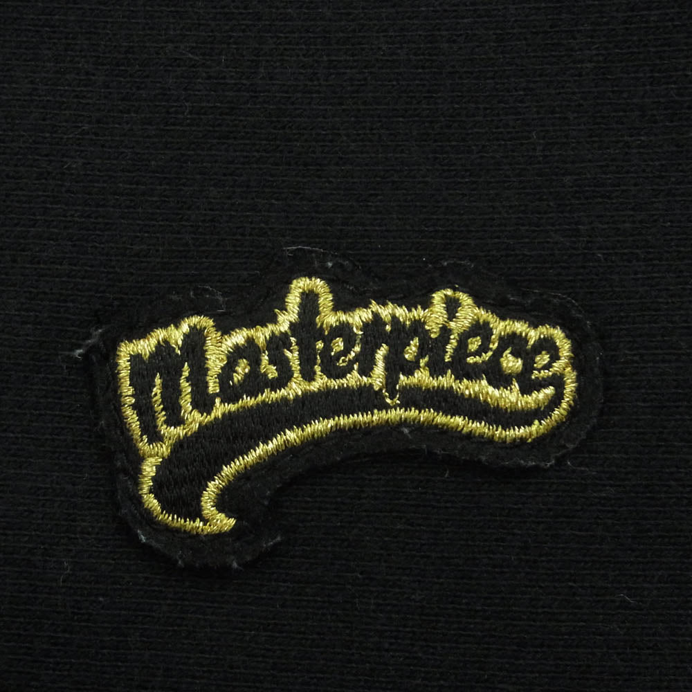 MASTERPIECE マスターピース ロゴ ワッペン スウェット パンツ コットン 日本製 ブラック系 L【中古】