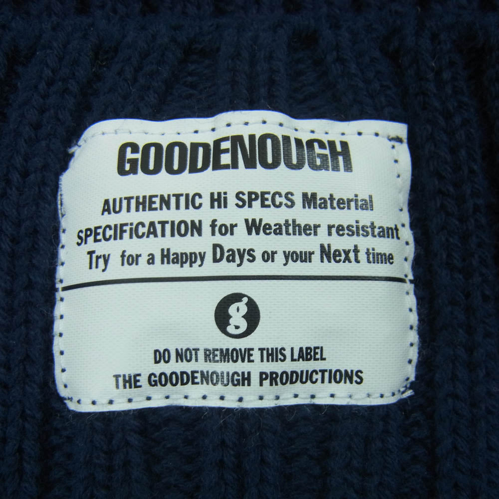 GOODENOUGH グッドイナフ GE-138022 RIBBING BEANIE リブ ビーニー ニットキャップ ネイビー系【中古】