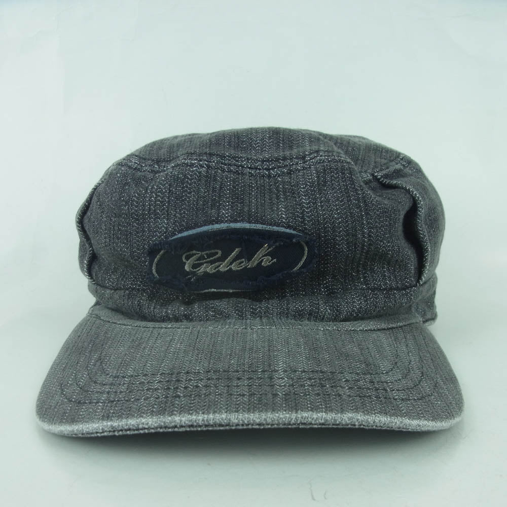 GOODENOUGH グッドイナフ gdeh ロゴワッペン デニム ワーク キャップ グレー系 L【中古】