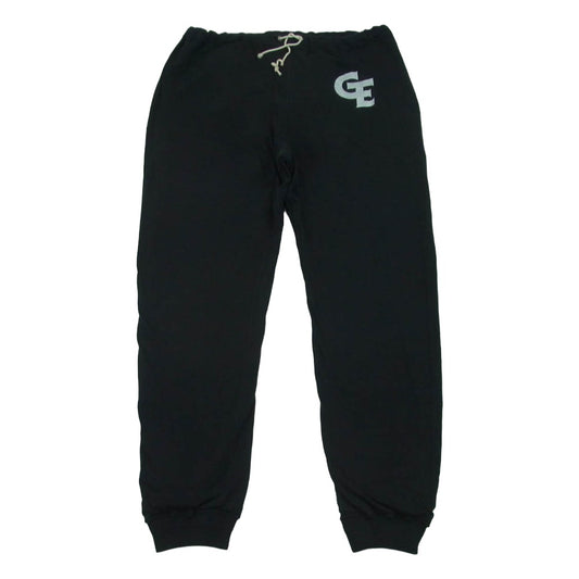 GOODENOUGH グッドイナフ GE ロゴプリント クラッシックロゴ 刺繍 リバーシブル サーマル スウェット パンツ ダークネイビー系 L【中古】