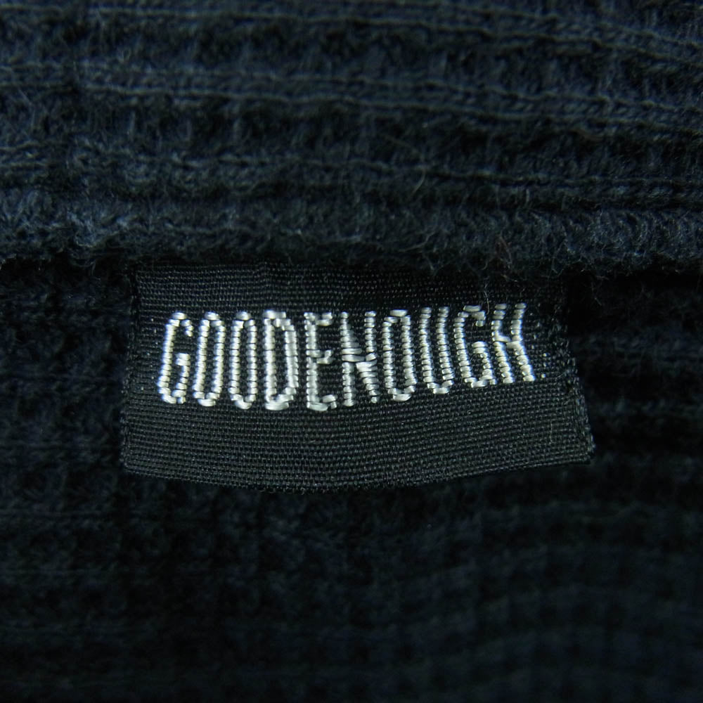 GOODENOUGH グッドイナフ GE ロゴプリント クラッシックロゴ 刺繍 リバーシブル サーマル スウェット パンツ ダークネイビー系 L【中古】
