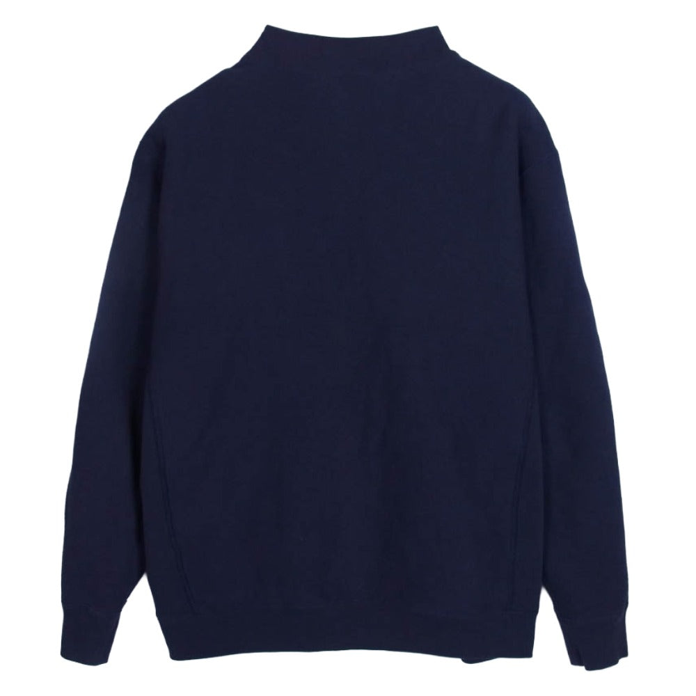 Champion チャンピオン C8-Q042 × REVERSE WAVE SNAP SWEAT リバースウィーブ スナップ ジップ スウェット カーディガン ジャケット ネイビー系 L【中古】