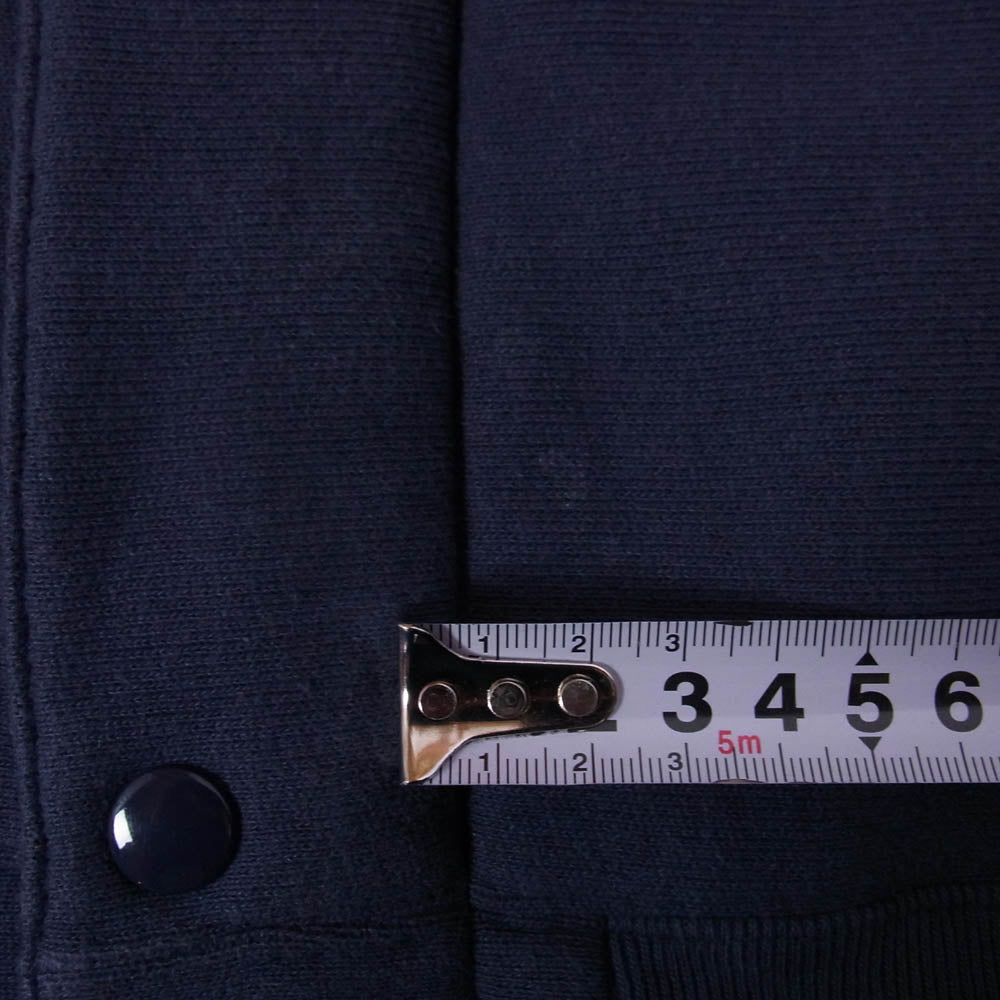 Champion チャンピオン C8-Q042 × REVERSE WAVE SNAP SWEAT リバースウィーブ スナップ ジップ スウェット カーディガン ジャケット ネイビー系 L【中古】