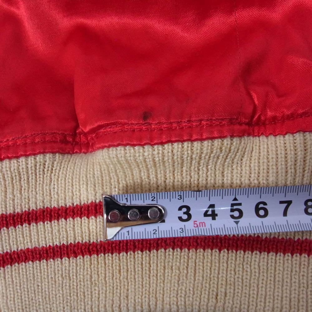 wilson ウィルソン VINTAGE ヴィンテージ 60s USA製 サテン バーシティ ジャケット スタジャン レッド系 38【中古】 wilson ウィルソン VINTAGE ヴィンテージ 60s USA製 サテン バーシティ