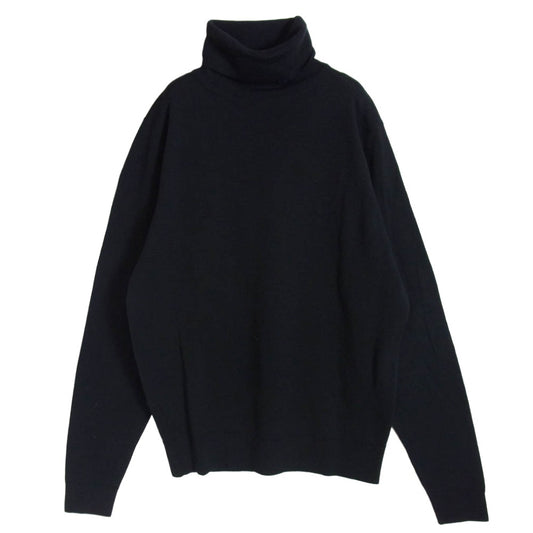 JOHN SMEDLEY ジョンスメドレー タートルネック ハイネック ウール ニット ブラック系 S【中古】
