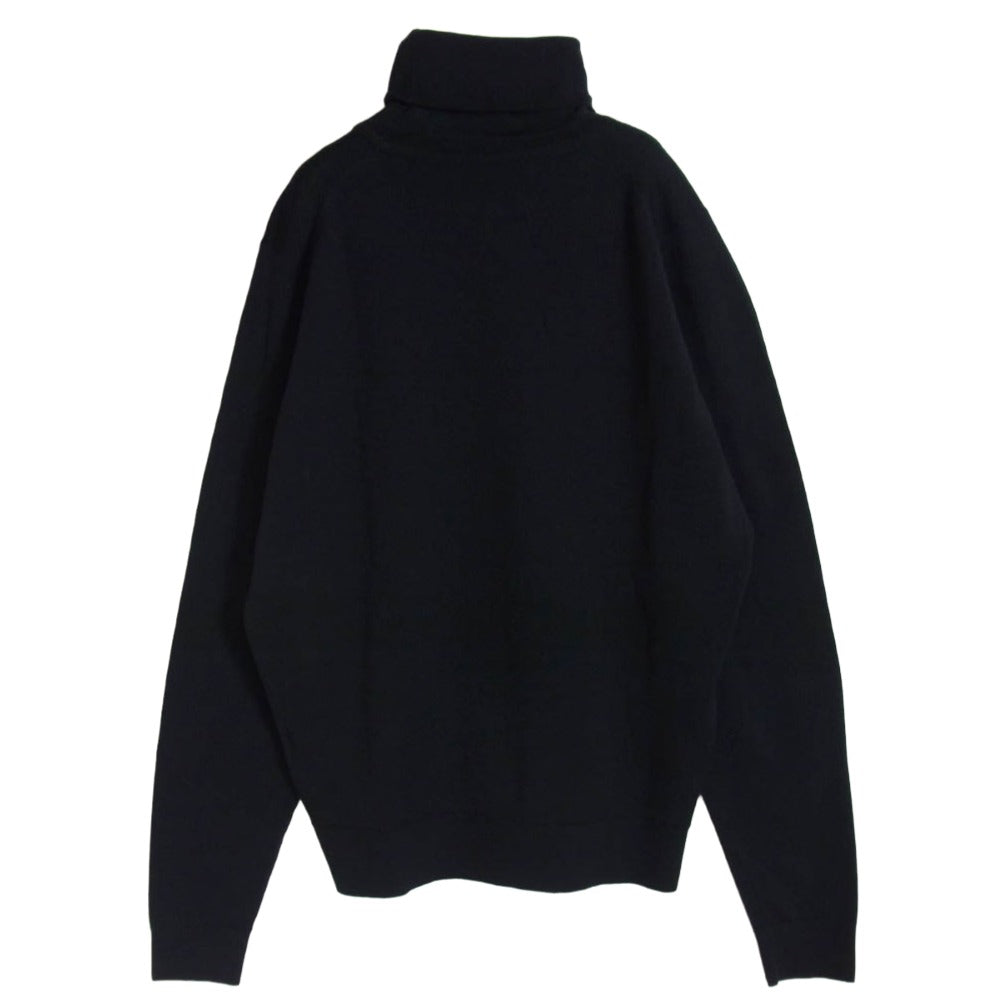 JOHN SMEDLEY ジョンスメドレー タートルネック ハイネック ウール ニット ブラック系 S【中古】