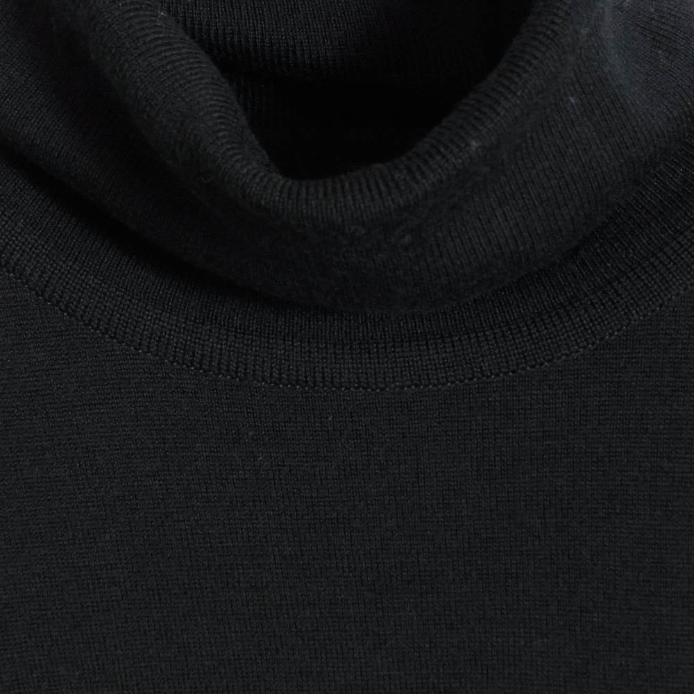 JOHN SMEDLEY ジョンスメドレー タートルネック ハイネック ウール ニット ブラック系 S【中古】