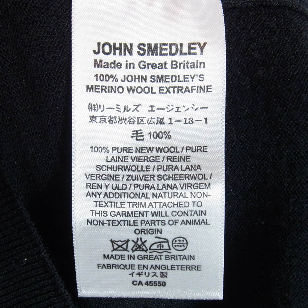 JOHN SMEDLEY ジョンスメドレー タートルネック ハイネック ウール ニット ブラック系 S【中古】