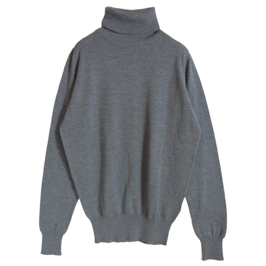 JOHN SMEDLEY ジョンスメドレー タートルネック ハイネック ウール ニット グレー グレー系 S【中古】
