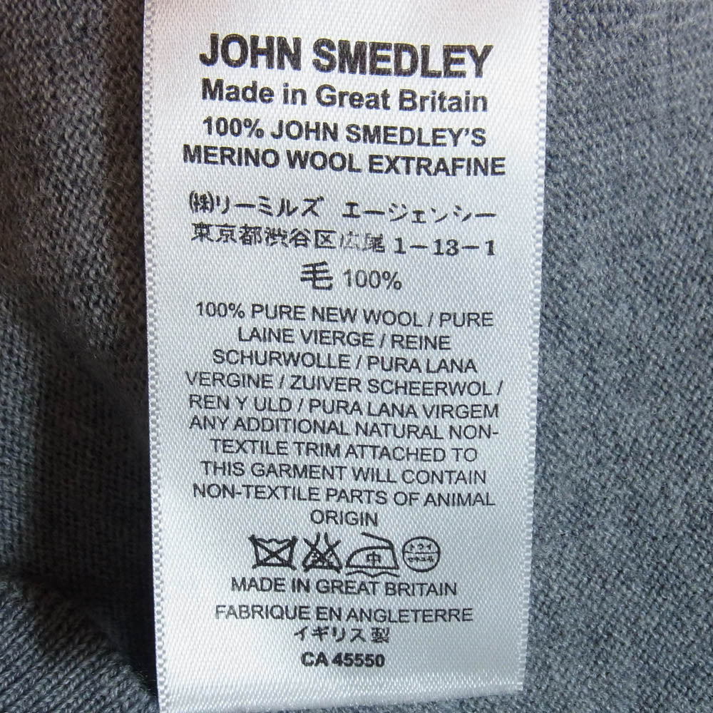 JOHN SMEDLEY ジョンスメドレー タートルネック ハイネック ウール ニット グレー グレー系 S【中古】