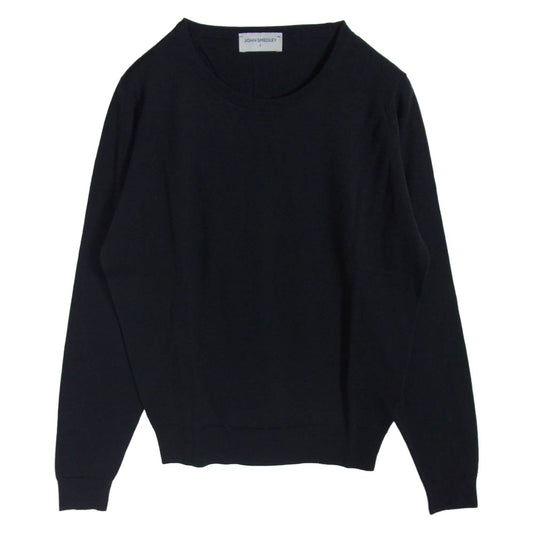 JOHN SMEDLEY ジョンスメドレー ウール クルーネック ニット ブラック系 S【中古】