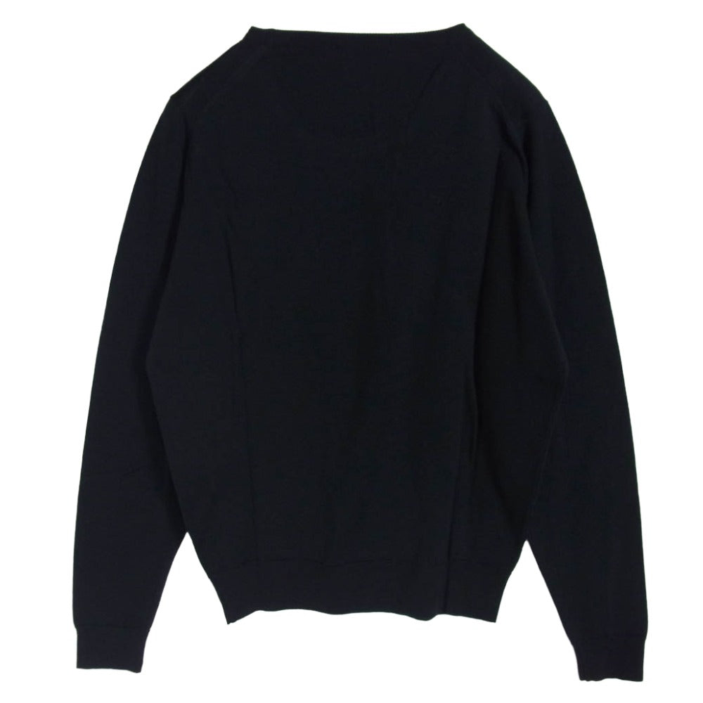 JOHN SMEDLEY ジョンスメドレー ウール クルーネック ニット ブラック系 S【中古】