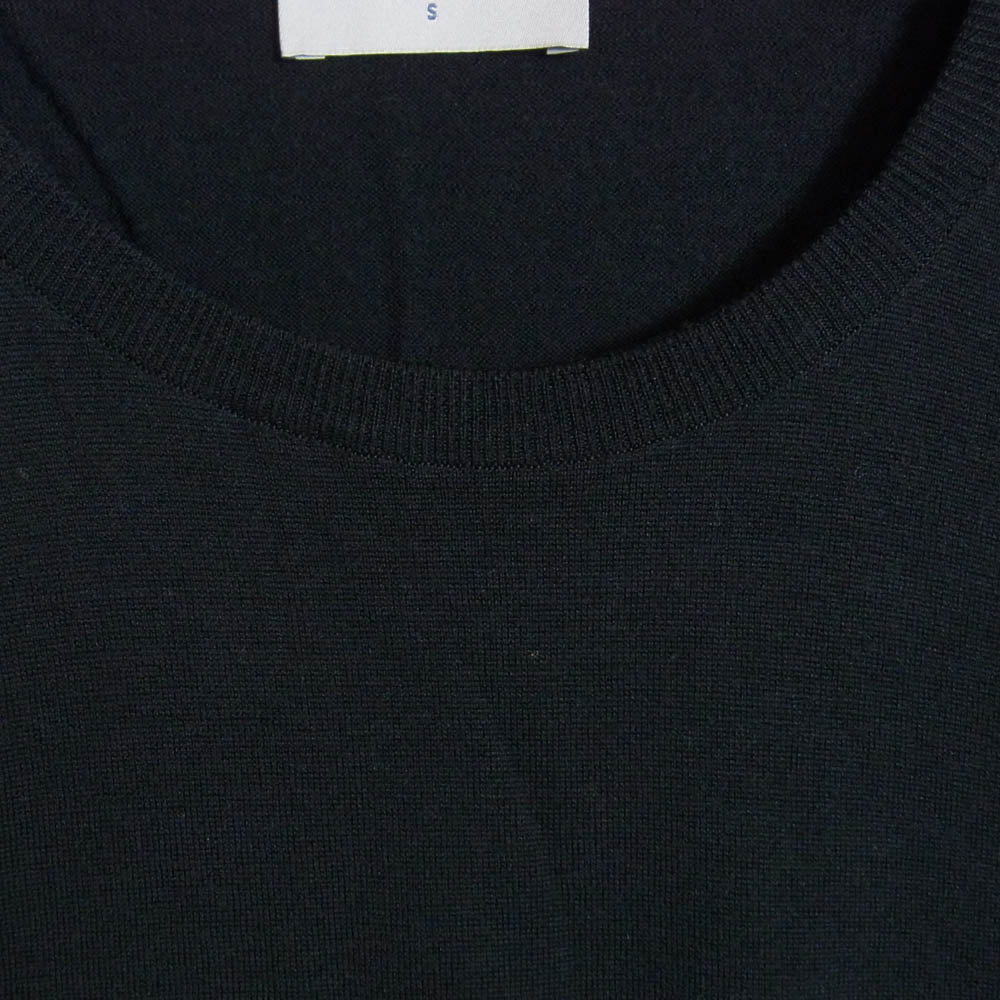 JOHN SMEDLEY ジョンスメドレー ウール クルーネック ニット ブラック系 S【中古】